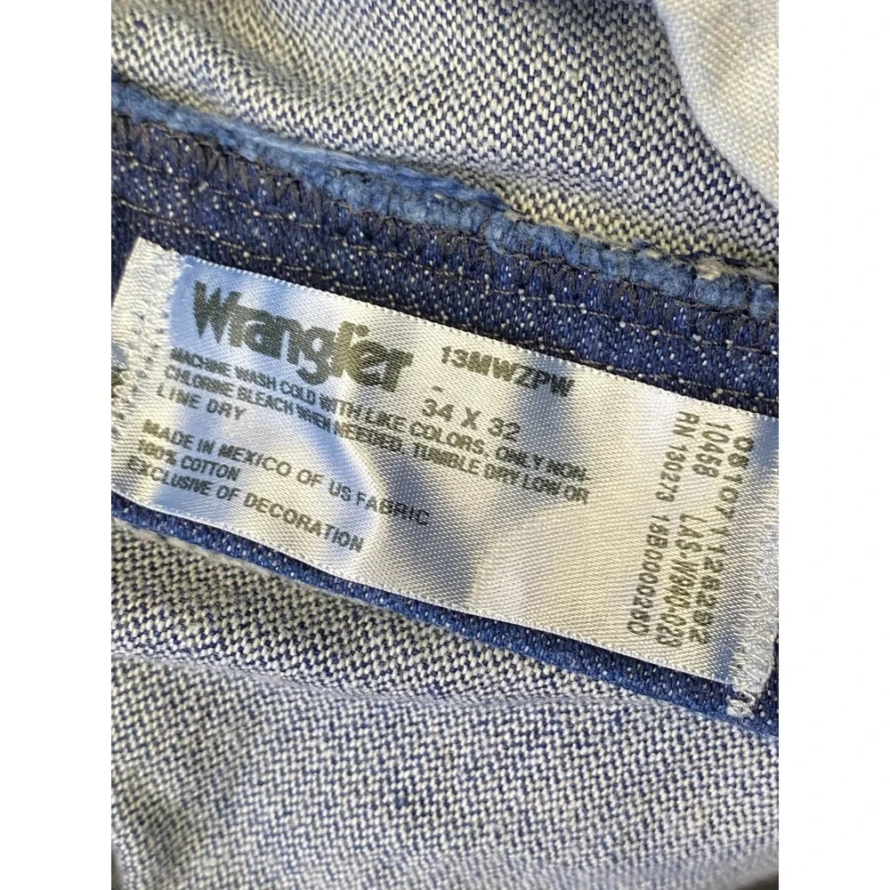 Wrangler 13MWZPW Cowboy Cut Original Fit Indigo Jeans Mens 34 x 32
